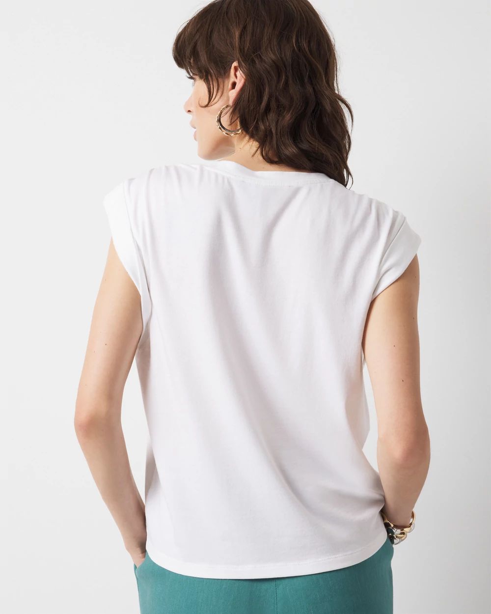 Braided Shoulder Tee | White House Black Market